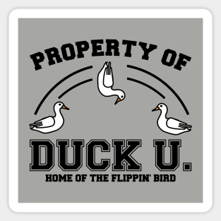 Property of Duck U. Sticker